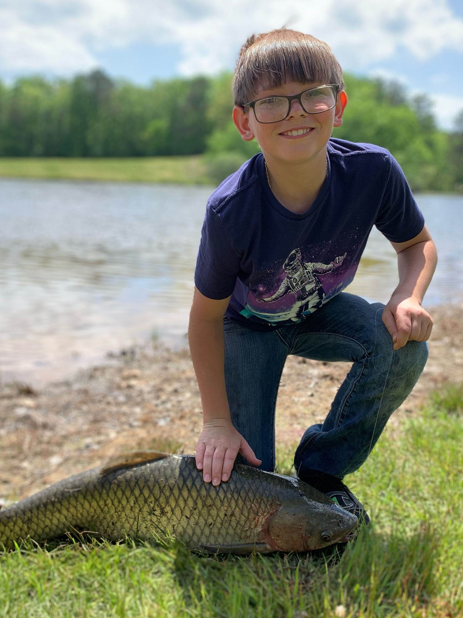 Elijah and his lucky catch