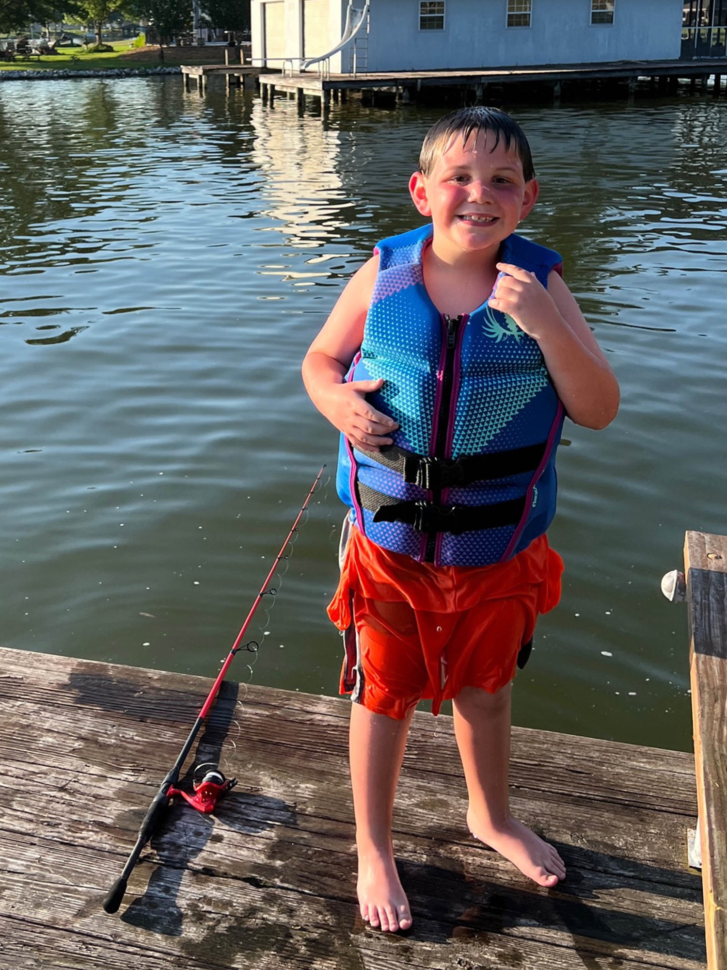 Xander enjoying a day at the lake
