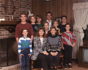 Spradling Home family picture, Paul Miller, Steve, Delinda, Brandi, Stephen, Terry Tilton, Jamie Cagle, Jim, Julian, Howard and Tommy White