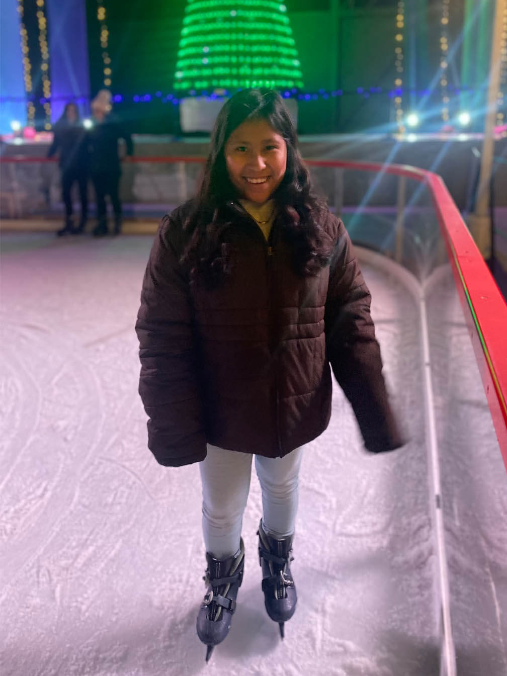 Axlin had a great time ice skating