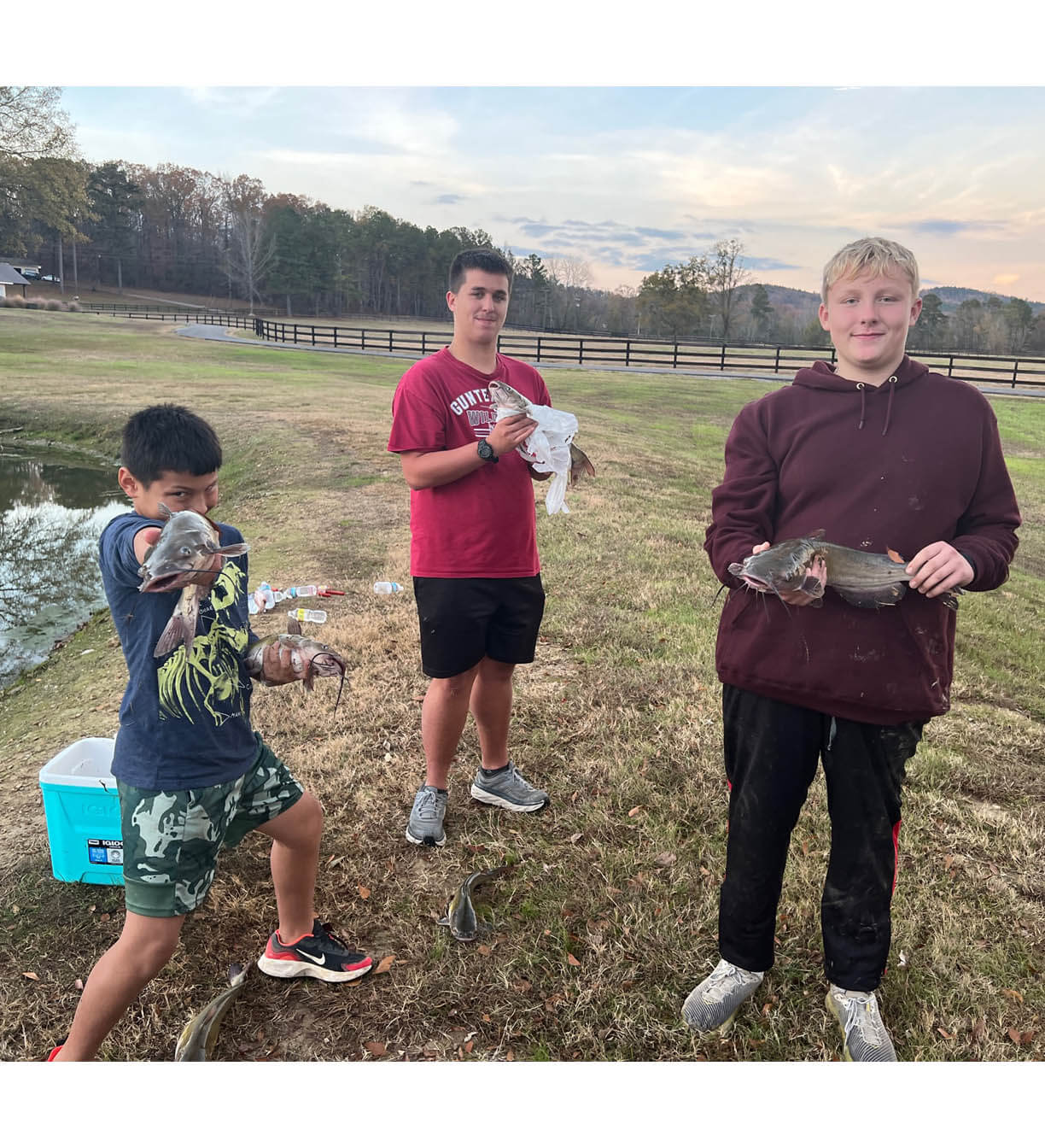Leo, Clayton & Koby had a great day fishing