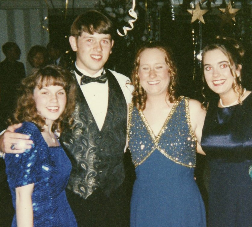 Michelle Fogle, Sabrina Corley, Jonathan King, Prom, 1996